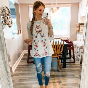 Embroidered top- NEW